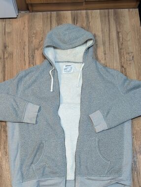 Sonoma Light Gray Sherpa-Lined Zip Hoodie
